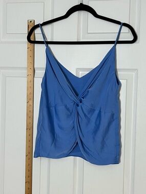 Lulu's Periwinkle Twist-Front Spaghetti Strap Cami